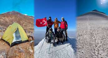 Ağrı Dağı’nın zirvesine çıkan Siverekli yaşadıklarını anlattı