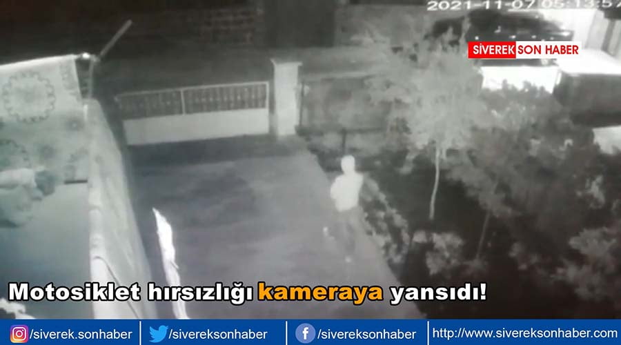 Motosiklet hırsızlığı kameraya yansıdı!