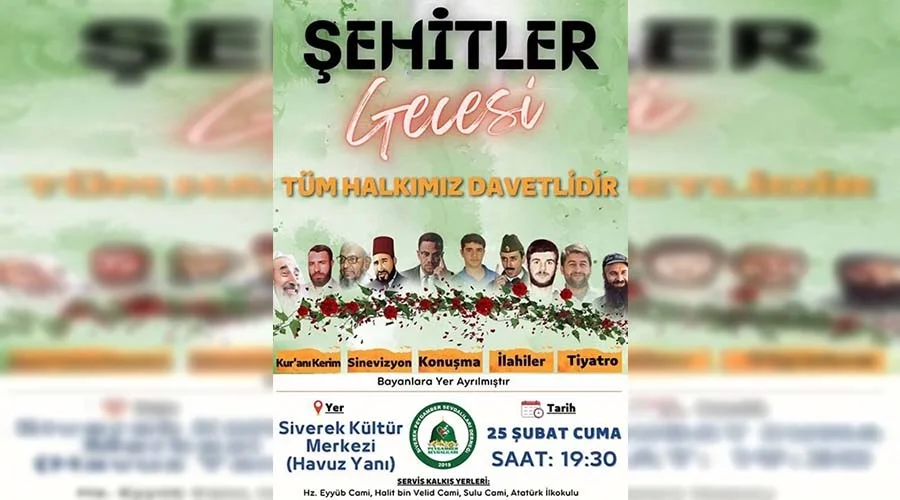 Siverek’te ‘Şehidler Gecesi’ düzenlenecek