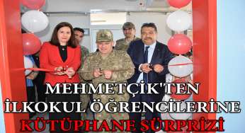 Mehmetçik’ten ilkokul öğrencilerine kütüphane sürprizi