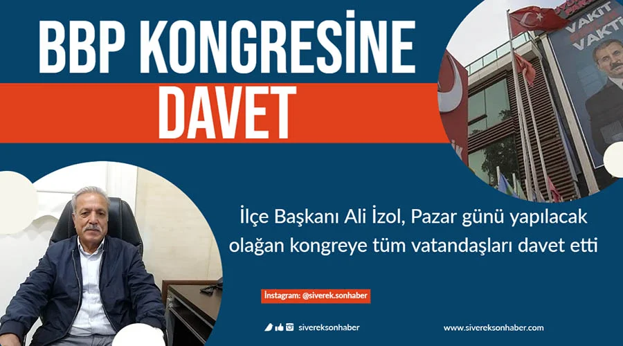 Ali İzol: “Kongremize tüm halkımız davetlidir”