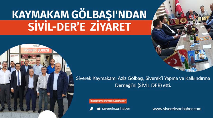 Kaymakam Gölbaşı SİVİL DER’i ziyaret etti