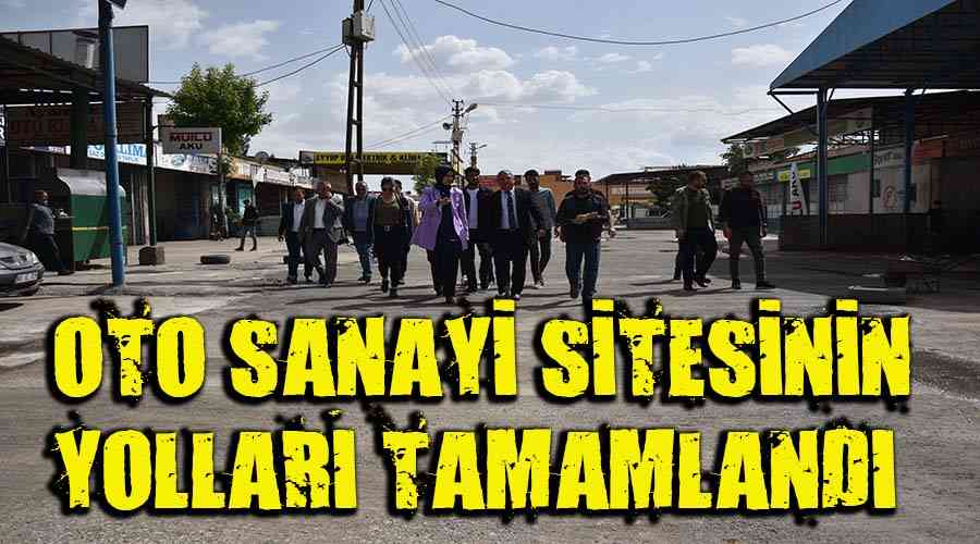 Oto sanayi sitesinin yolları betonla kaplandı