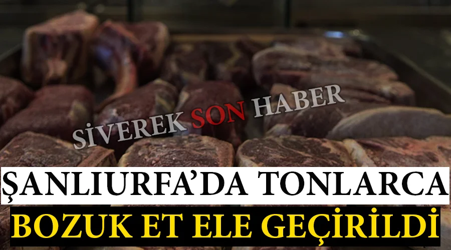 Şanlıurfa’da tonlarca kilo bozuk et ele geçirildi