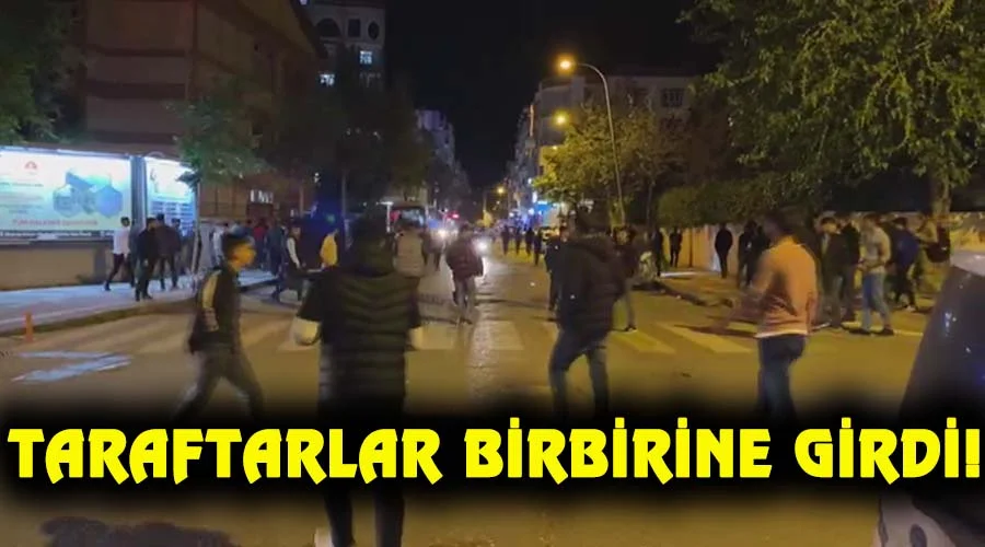Taraftarların kavgasına polis müdahale etti!