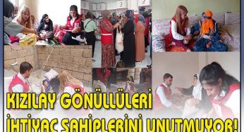 Kızılay gönüllüleri ihtiyaç sahiplerini unutmuyor