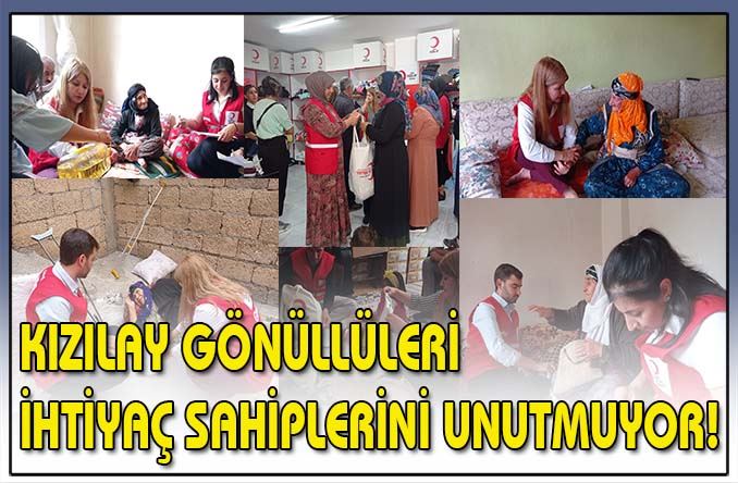 Kızılay gönüllüleri ihtiyaç sahiplerini unutmuyor