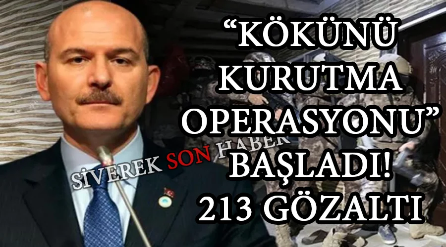 10 ilde “Kökünü Kurutma Operasyonu” başladı