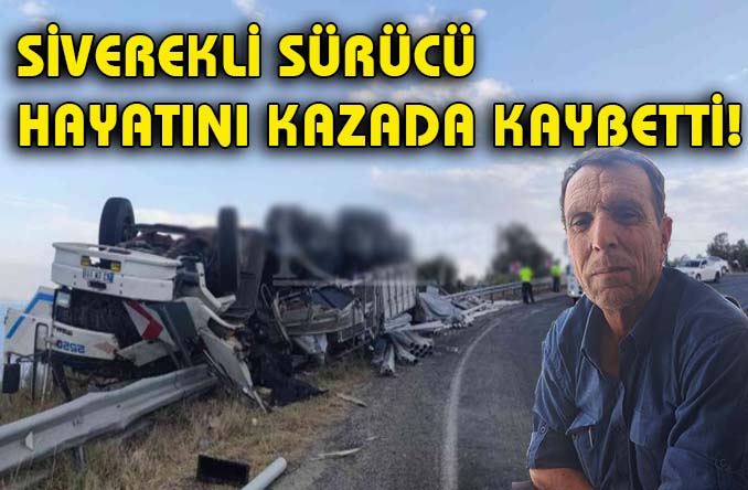 Siverekli şoför hayatını kazada kaybetti