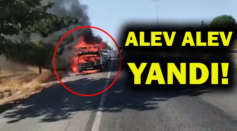 Alevlere teslim olan çekici kullanılamaz hale geldi!