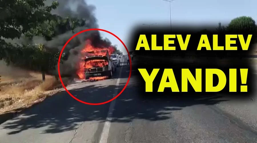 Alevlere teslim olan çekici kullanılamaz hale geldi!