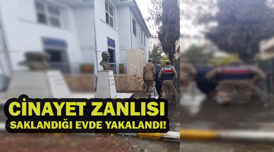 Cinayet zanlısı saklandığı evde yakalandı