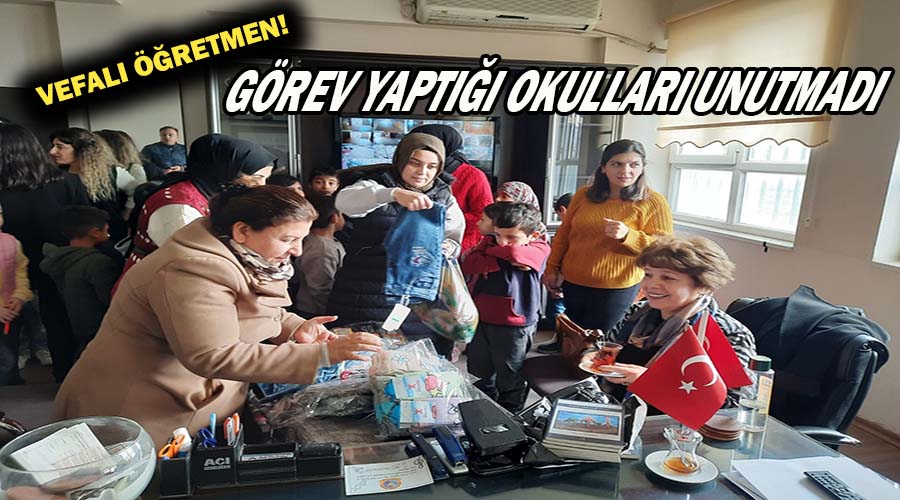 Vefalı öğretmen görev yaptığı okulları unutmadı!