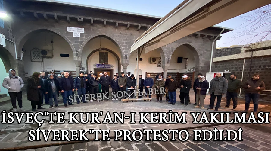 İsveç’te Kur’an-ı Kerim yakılması Siverek’te protesto edildi