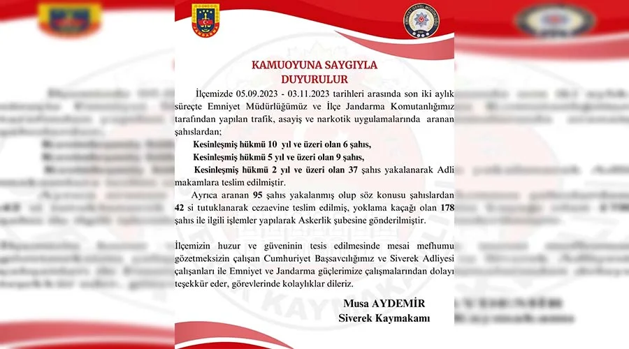 Uygulamalarda 52 hükümlü yakalanarak cezaevine teslim edildi