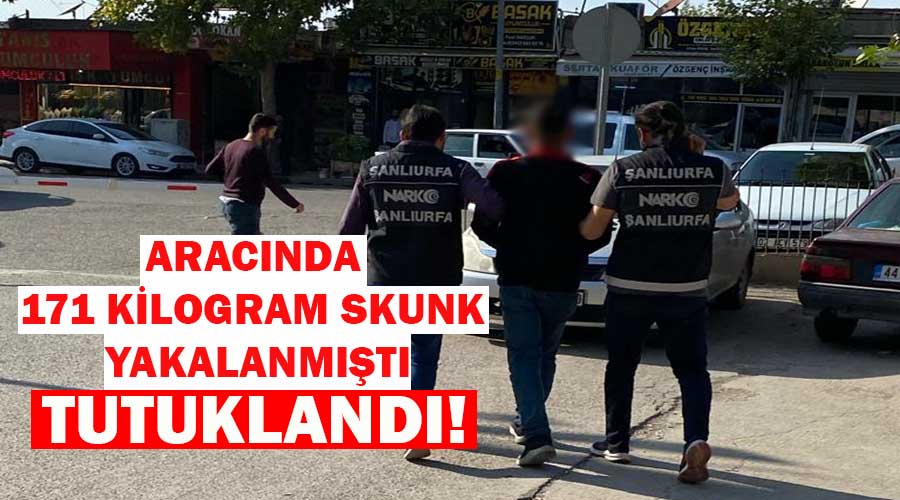 171 kilogram skunkla yakalanan şüpheli tutuklandı