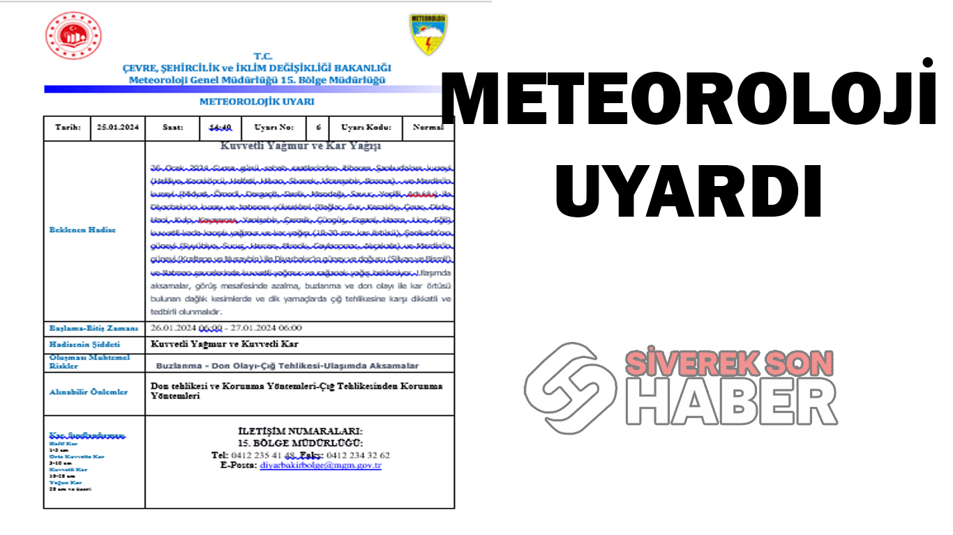 Meteoroloji uyardı: Kuvvetli yağmur ve kar bekleniyor