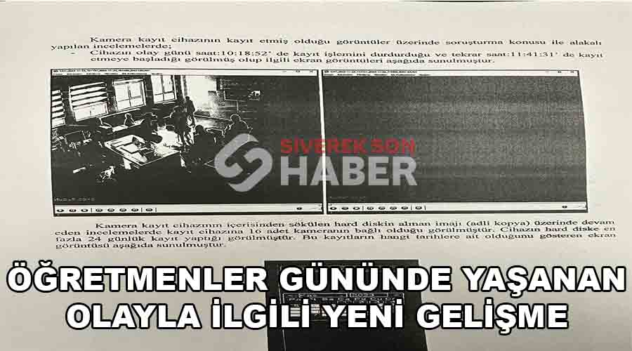 Öğretmenler gününde yaşanan olayla ilgili yeni gelişme