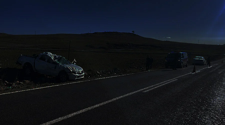 Şarampole devrilen otomobilde 1 kişi öldü