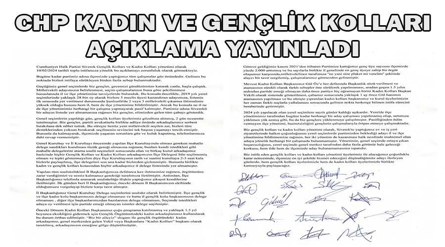 İstifa eden CHP Gençlik ve Kadın kollarından basın açıklaması
