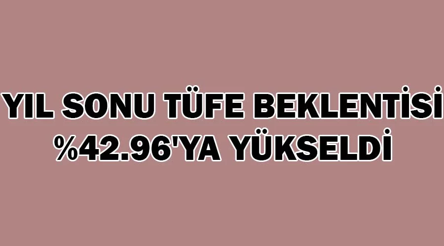Yıl sonu TÜFE beklentisi %42.96’ya yükseldi