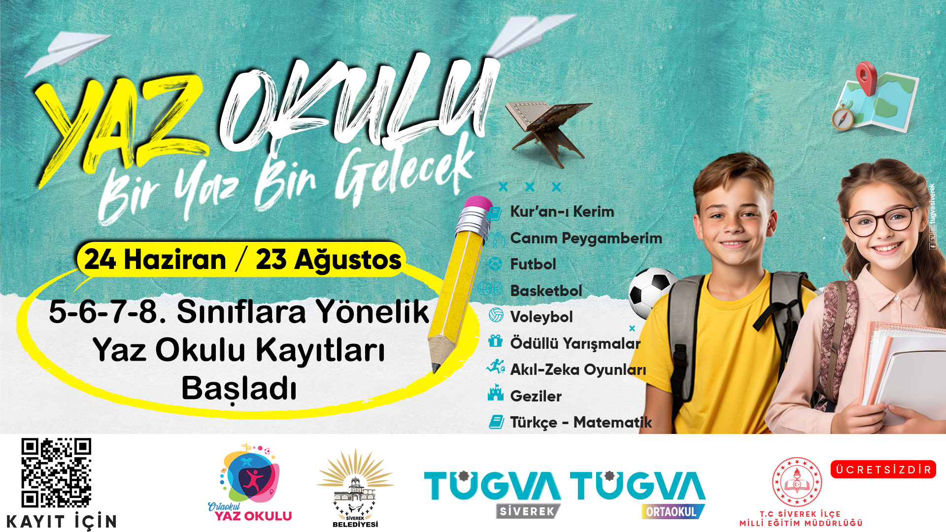 TÜGVA Siverek yaz okulu kayıtları başladı