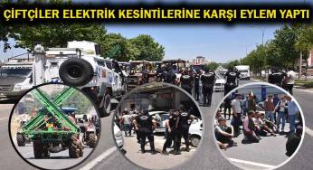 Siverek’te çiftçiler elektrik kesintilerine karşı eylem yaptı