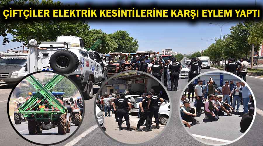 Siverek’te çiftçiler elektrik kesintilerine karşı eylem yaptı
