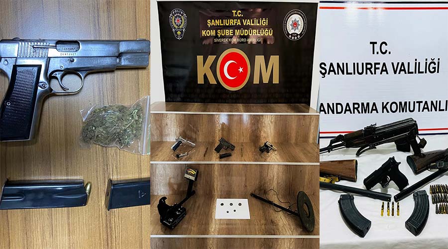 Polis ve jandarma denetimlerinde tüfek ve tabanca ele geçirildi