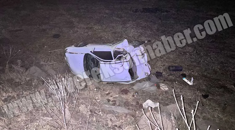 Şarampole devrilen otomobildeki 2 kişi yaralandı!