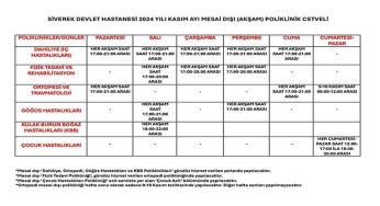 Mesai dışı poliklinik hizmeti başlıyor