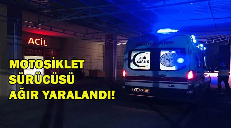 Devrilen motosikletin sürücüsü ağır yaralandı!