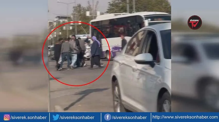 Sürücüler korna yüzünden cadde ortasında birbirine girdi