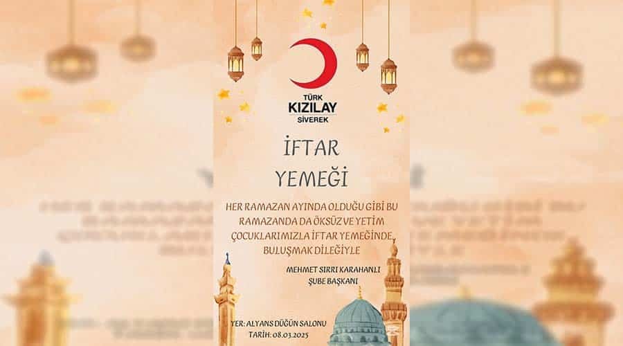Kızılay geleneksel iftarını bu yıl da düzenleyecek