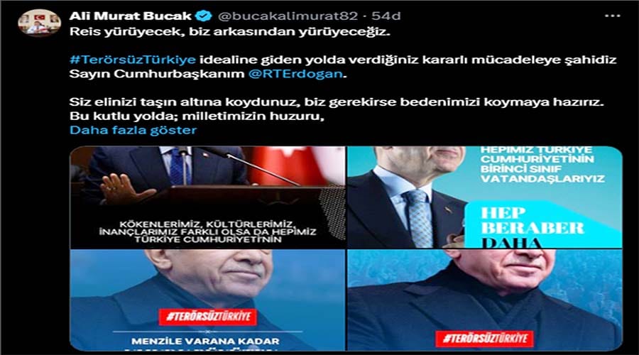 Başkan Bucak’tan 3 dilde ‘Terörsüz Türkiye’ mesajı