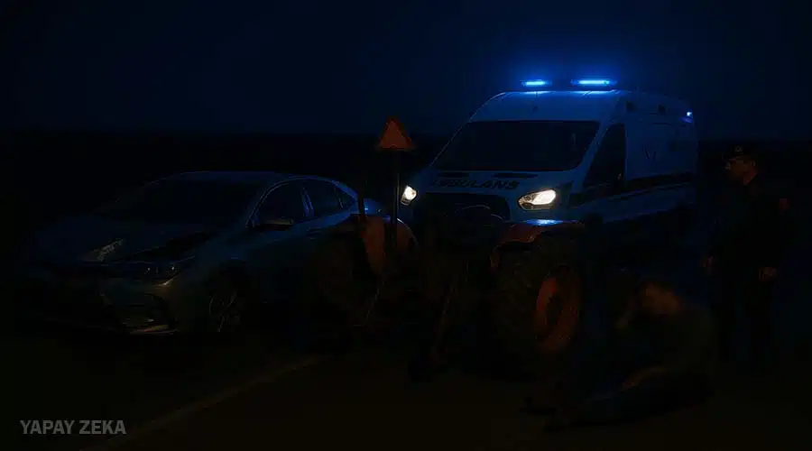 Otomobille çarpışan traktörün sürücüsü yaralandı!