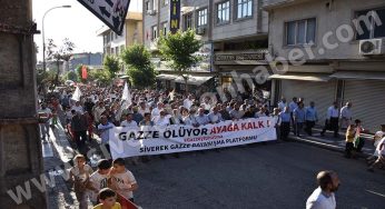 Siverek’te Gazze için destek yürüyüşü düzenlendi