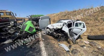 Siverek’te traktörle otomobilin çarpıştığı kazada 1 kişi öldü!