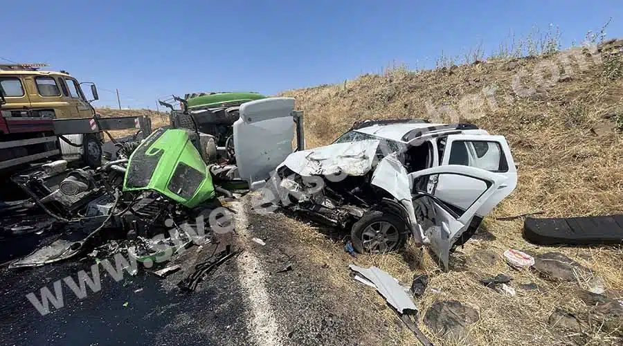 Siverek’te traktörle otomobilin çarpıştığı kazada 1 kişi öldü!