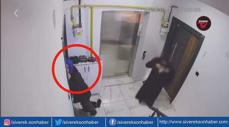 Apartmana giren iki kadın güvenlik kamerasına yakalandı!