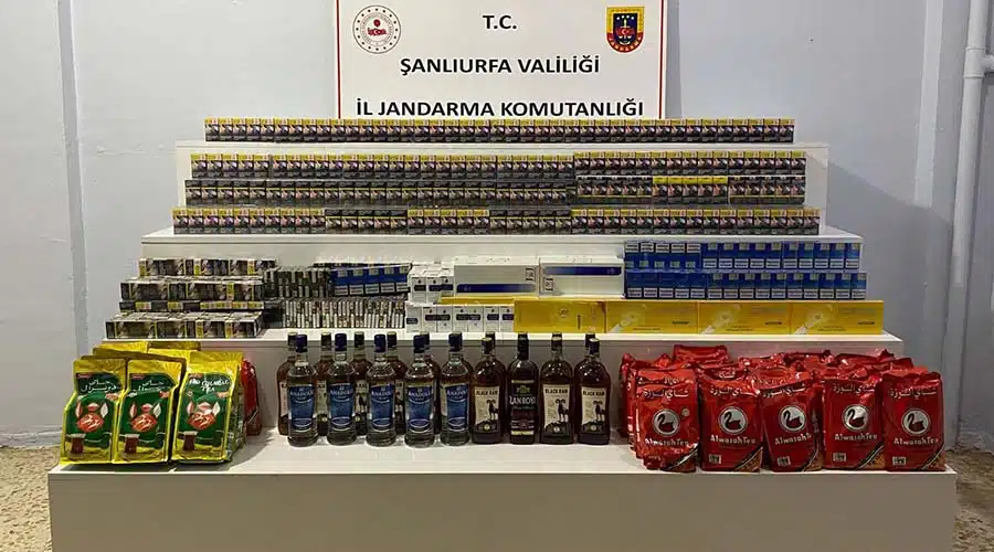 Şanlıurfa’da kaçak sigara, alkol ve tütün operasyonu