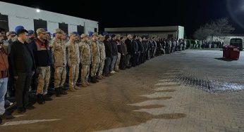 Hayatını kaybeden asker için tören düzenlendi