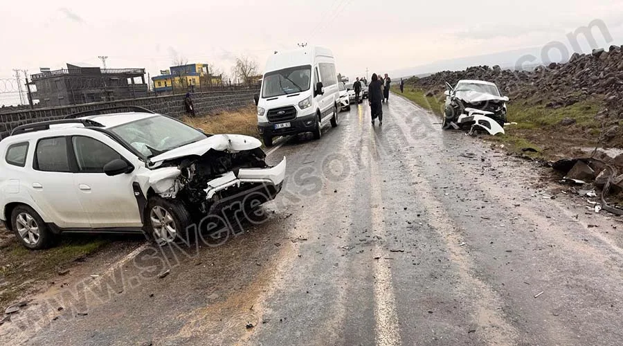 Siverek’te iki otomobilin çarpıştığı kazada 8 kişi yaralandı