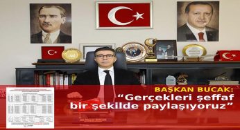 Başkan Bucak: “Gerçekleri şeffaf şekilde paylaşıyoruz”