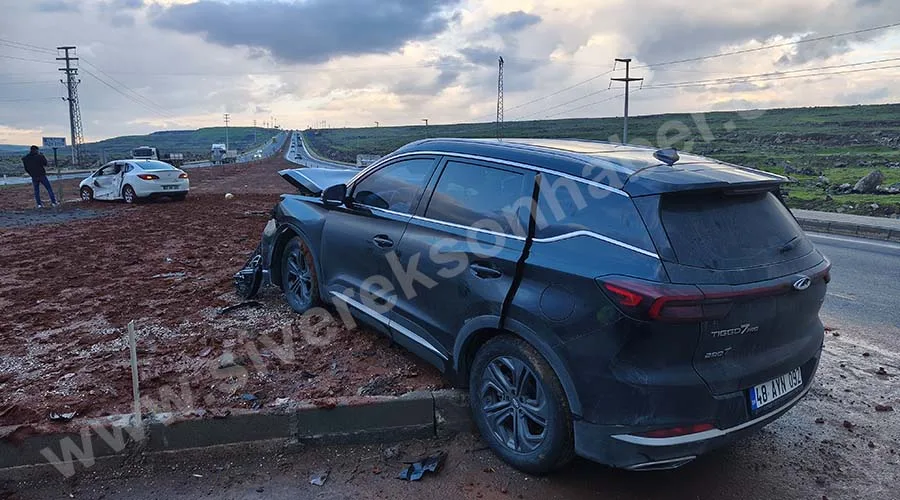 Siverek’te iki otomobil çarpışması sonucu 9 kişi yaralandı