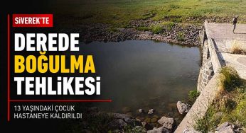 Dereye giren çocuk boğulma tehlikesi geçirdi!