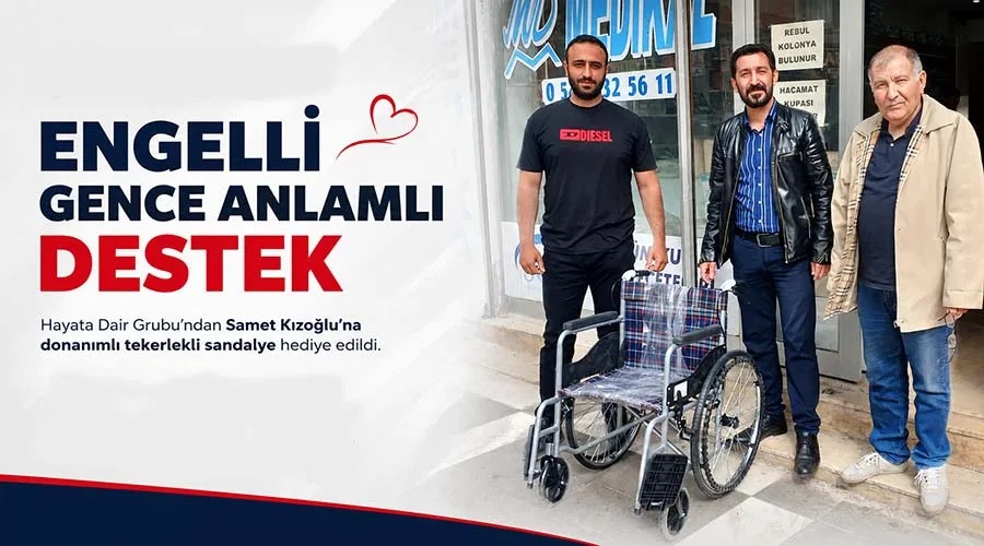 Engelli gencin tekerlekli sandalye sevinci
