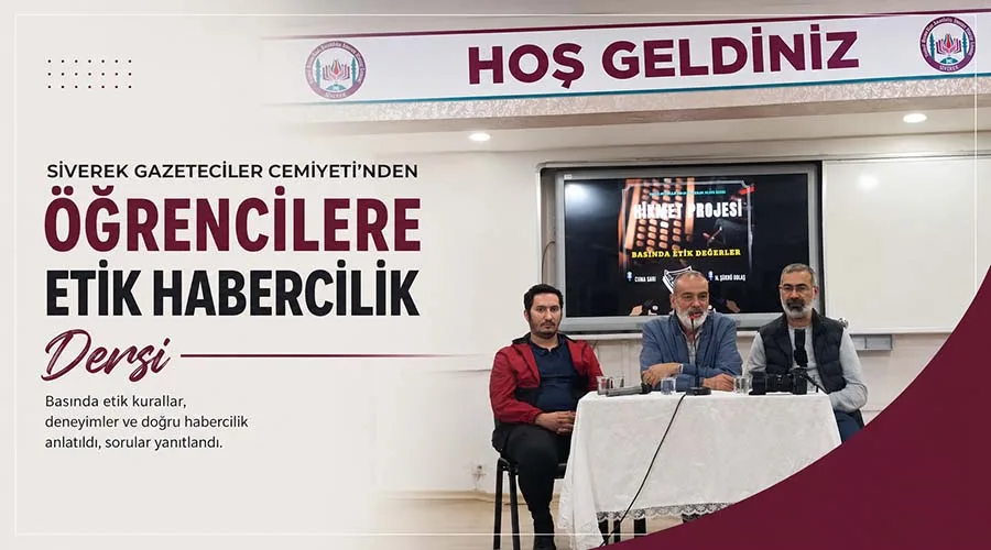 Siverek GC üyeleri, öğrencilerle basında etik değerleri konuştu