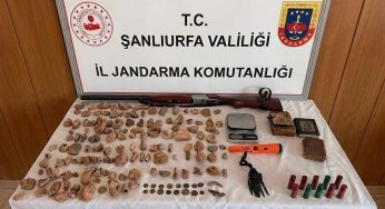 Halfeti’de tarihi eser operasyonunda 159 obje ele geçirildi