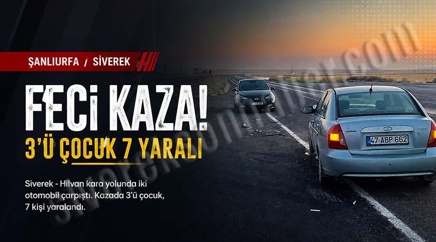 Otomobillerin çarpıştığı kazada 7 kişi yaralandı